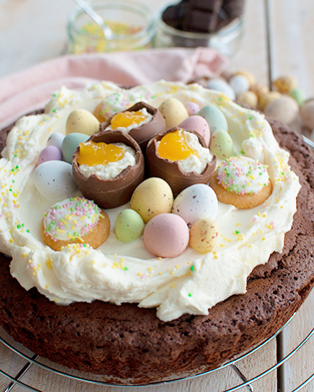 Brownietaart met
