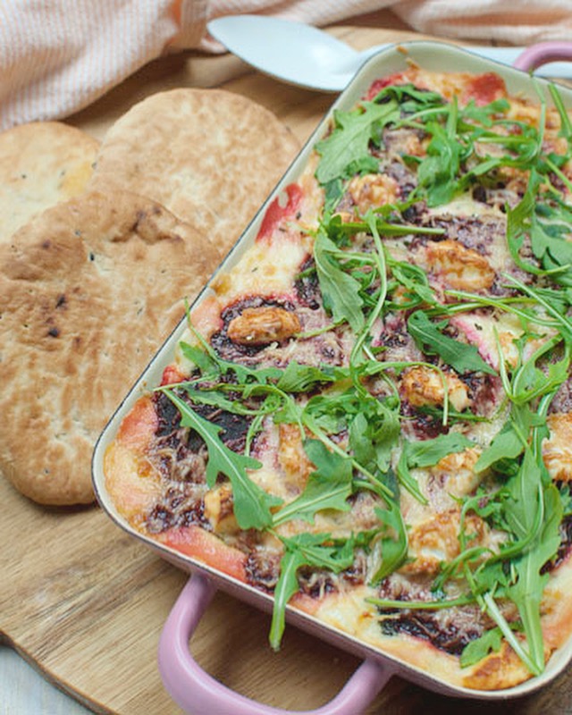 Lasagne van bietjes en geitenkaas