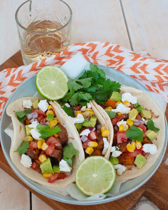 Recept: Vegetarische taco met zoete aardappel - Savory Sweets