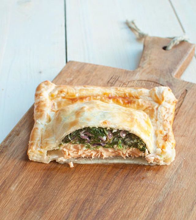 Zalmpakketjes met spinazie en feta