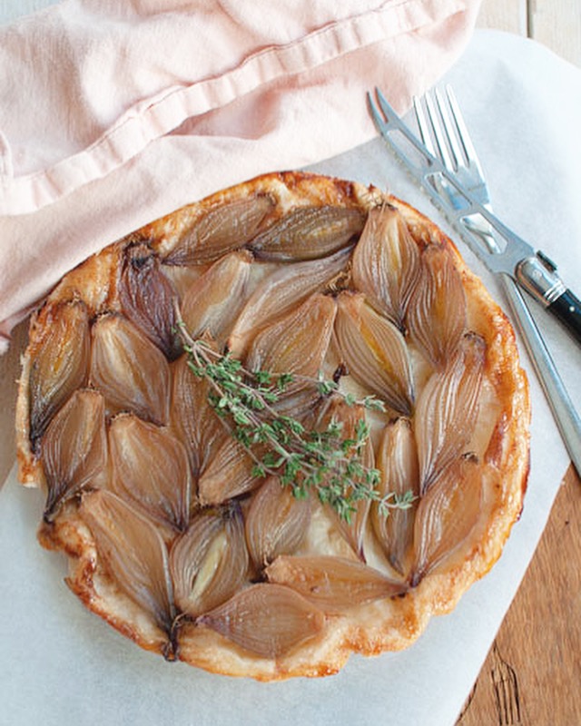 Tarte tatin met sjalotten
