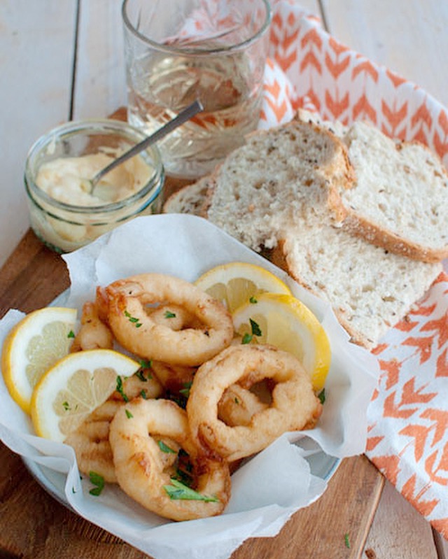 Gefrituurde inktvisringen