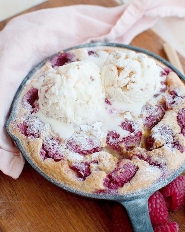 Clafoutis met frambozen