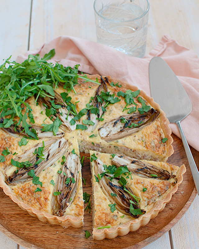 Witloftaart met ham en kaas