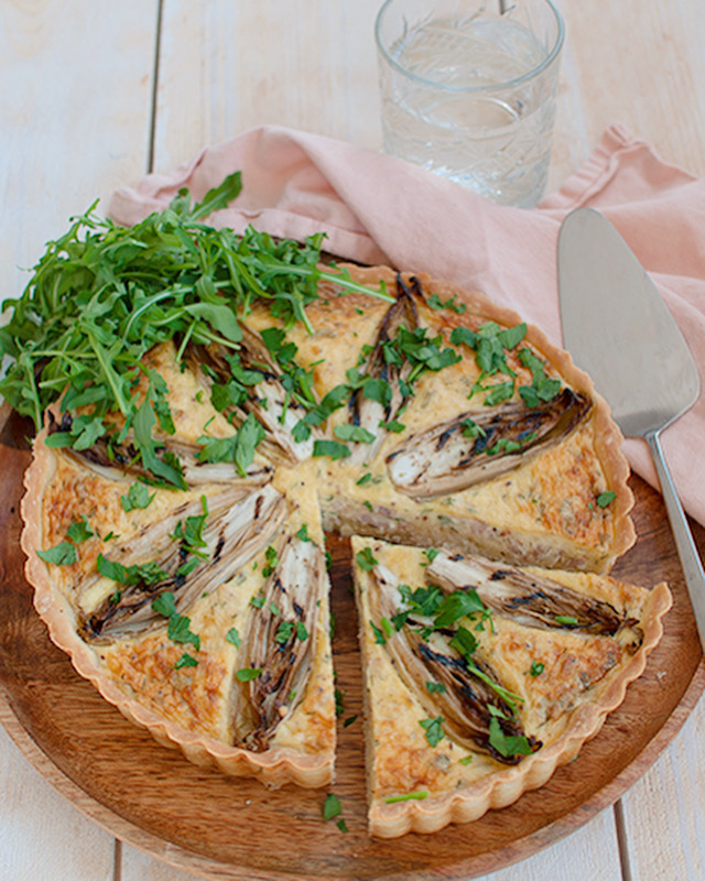 Witloftaart met ham en kaas