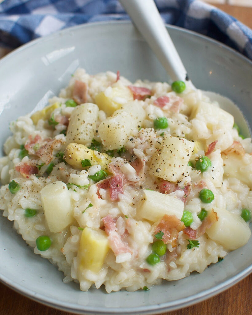 Risotto met witte asperges